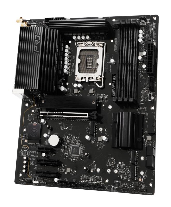 ASRock MB Sc LGA1851 Z890 PRO-A WIFI,  Intel Z890,  4xDDR5,  1xDP,  1xHDMI,  1xThunderbolt,  WI-FI2 