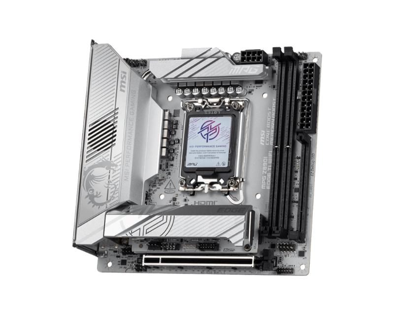 MSI MB Sc LGA1851 MPG Z890I EDGE TI WIFI,  Intel Z890,  4xDDR5,  1xHDMI,  2xUSB4,  WI-FI,  m-ITX2 