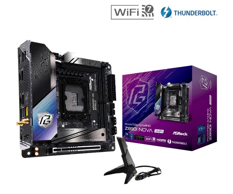 ASRock MB Sc LGA1851 Z890I NOVA WIFI,  Intel Z890,  2xDDR5,  1xHDMI,  2xThunderbolt,  WI-FI,  mITX0 
