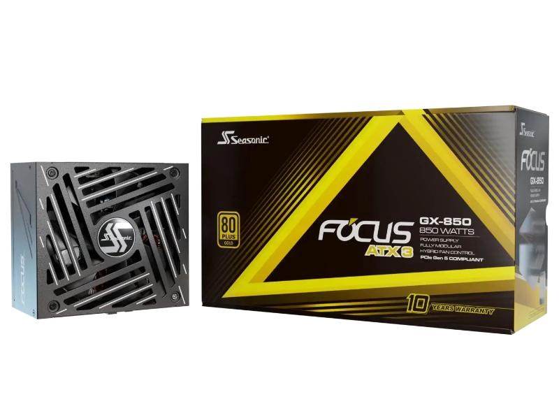 SEASONIC zdroj 850W Focus GX-850, 80+ GOLD, ATX 3.1, PCIe 5.15 