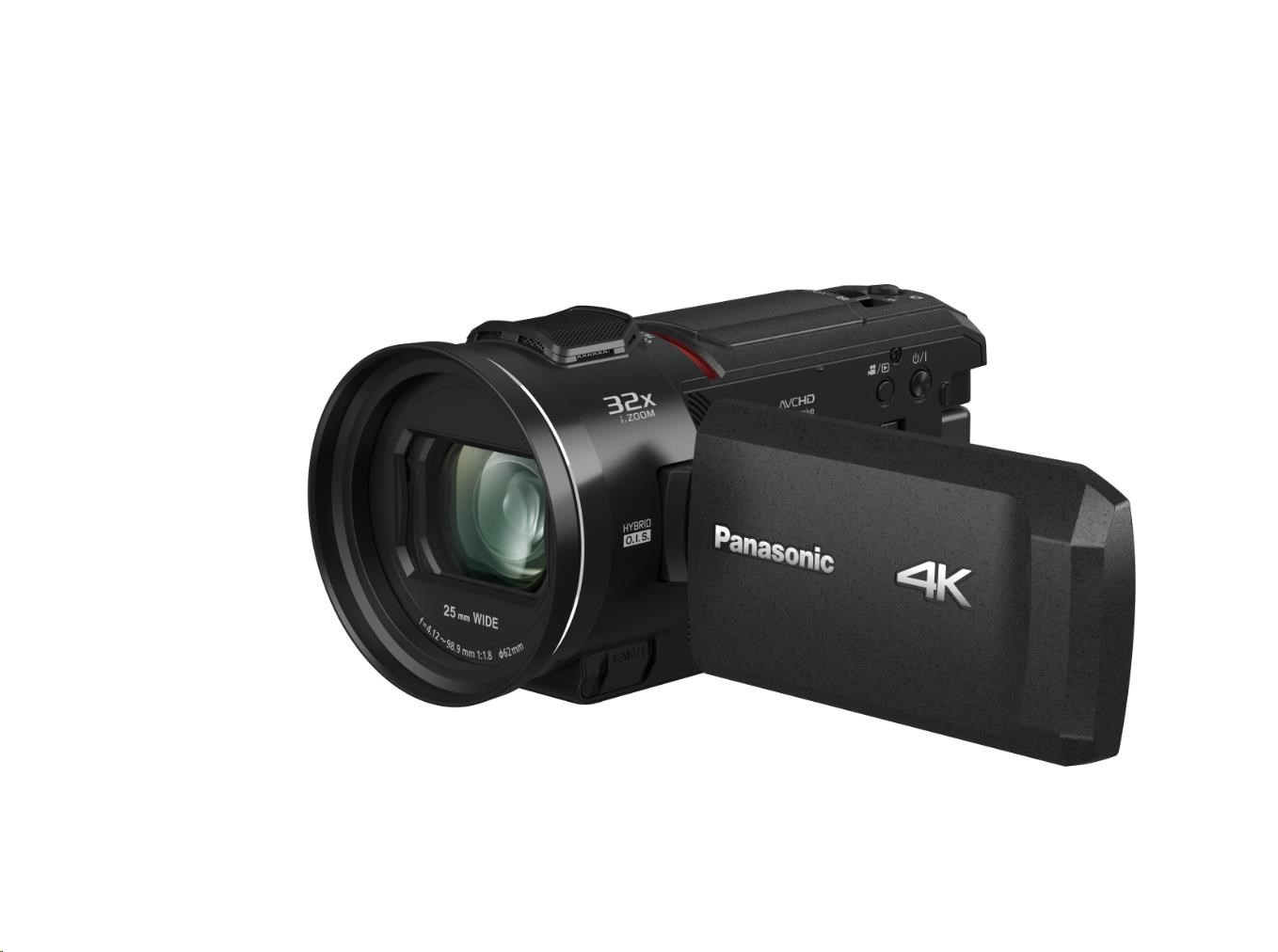 Panasonic HC-VX3 (4K kamera, 24x zoom F1.8, 25mm wide, 3.0 touch LCD, OIS)0 