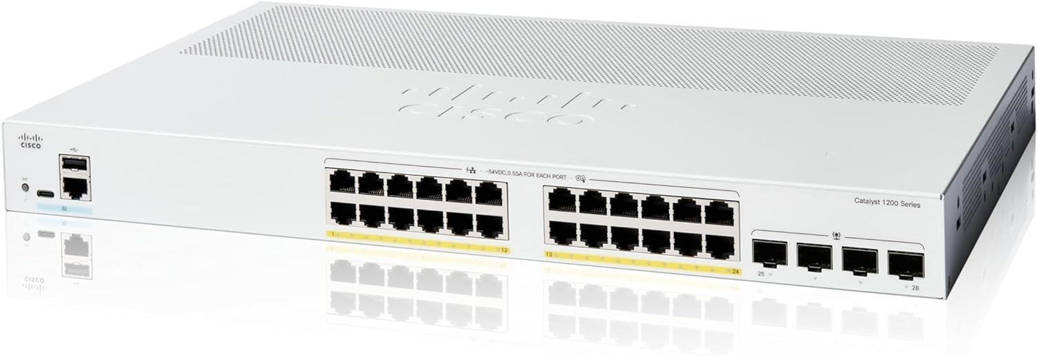 Cisco Catalyst switch C1200-24FP-4G (24xGbE, 4xSFP, 24xPoE+, 375W) - REFRESH0 