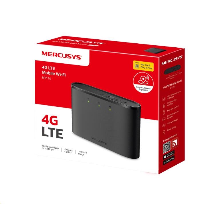 Mercusys MT110 WiFi4 4G LTE router (N150,  4G LTE,  2, 4GHz,  1xnanoSIM)3 