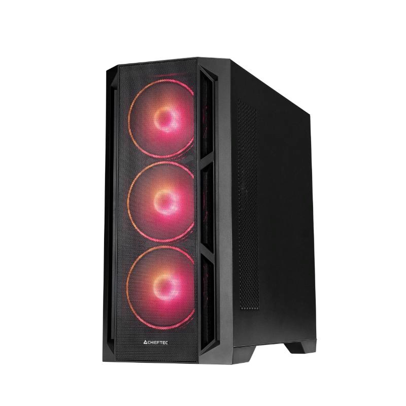 CHIEFTEC skříň APEX LUMO,  E-ATX,  1x USB-C 3.2,  2x USB 3.0,  4x 140mm ARGB Fan,  ARGB Hub,  černá0 