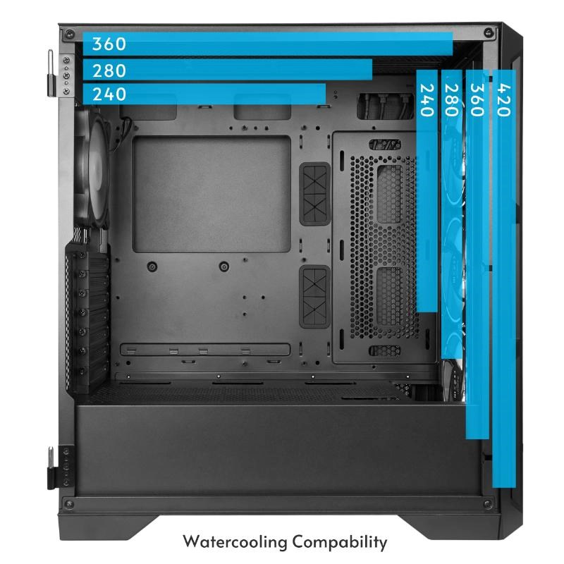 CHIEFTEC skříň APEX LUMO,  E-ATX,  1x USB-C 3.2,  2x USB 3.0,  4x 140mm ARGB Fan,  ARGB Hub,  černá7 