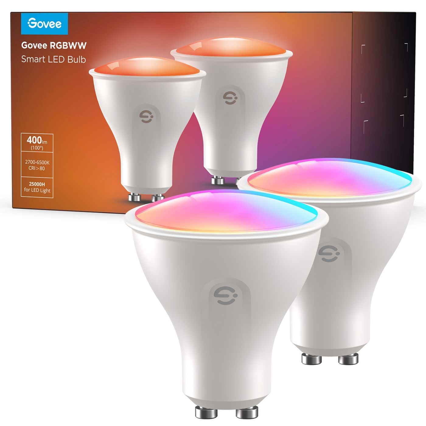Govee Smart žárovka RGBWW 4, 8W-50W 400lm Long Life 2ks1 
