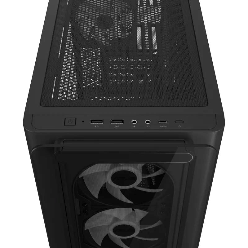 ASUS case A23 PLUS TG ARGB,  Mini Tower,  průhledná bočnice,  4x120mm ARGB Fan,  černá8 