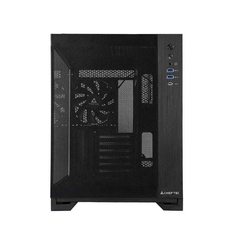 CHIEFTEC skříň VISIO AIR,  ATX,  1x USB-C 3.2,  2x USB 3.0,  3x 140mm Fan,  černá1 