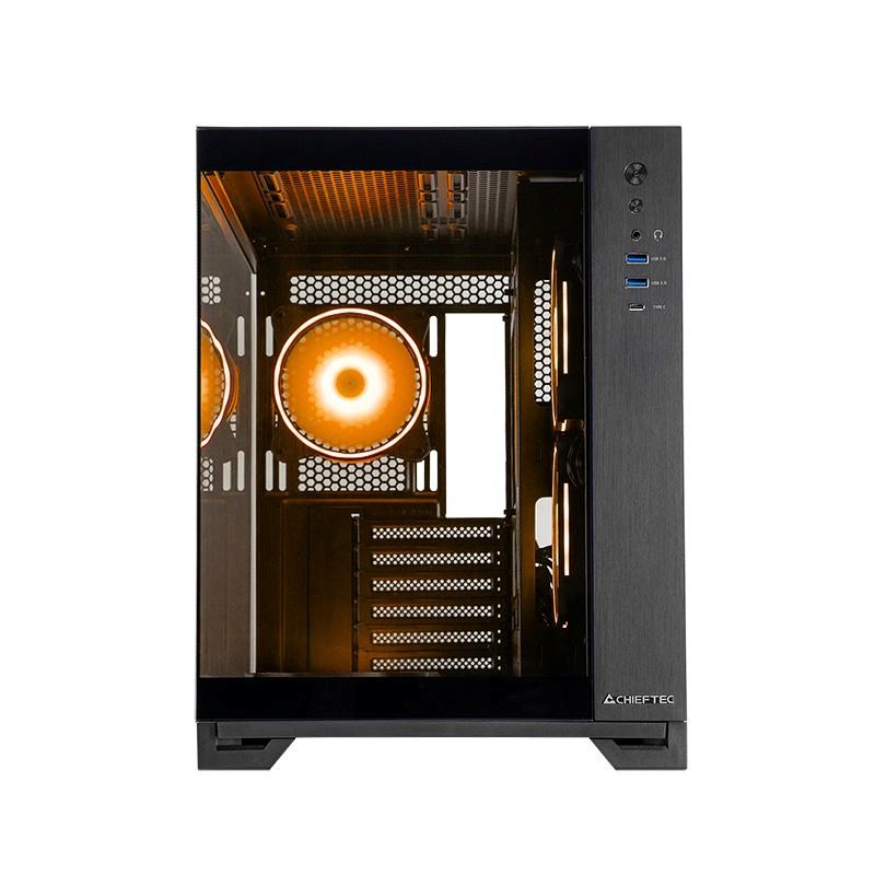 CHIEFTEC skříň VISIO,  ATX,  1x USB-C 3.2,  2x USB 3.0,  6x 120mm ARGB Fan,  černá1 