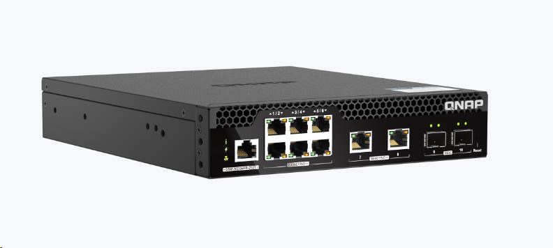 QNAP switch QSW-M2106PR-2S2T (2xSFP+, 2x10GbE, 6x2, 5GbE, 8xPoE++, 310W)1 
