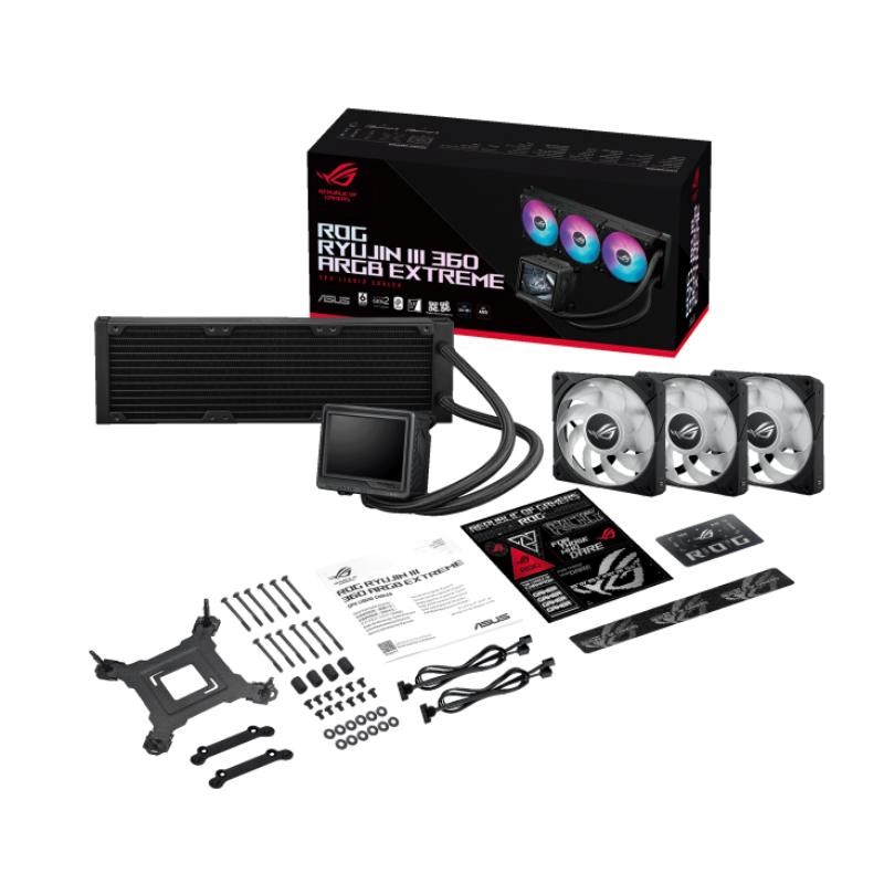 ASUS vodní chladič CPU AIO ROG RYUJIN III 360 ARGB EXTREME,  3x120mm,  AM5,  LGA18513 
