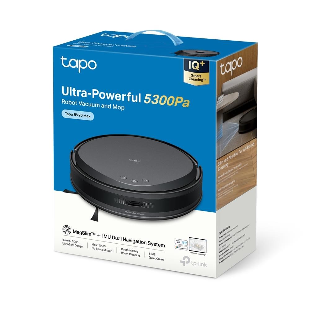 TP-Link Tapo RV20 Max robotický vysavač s mopem (LiDAR,  2, 4 GHz,  BT,  černý)3 