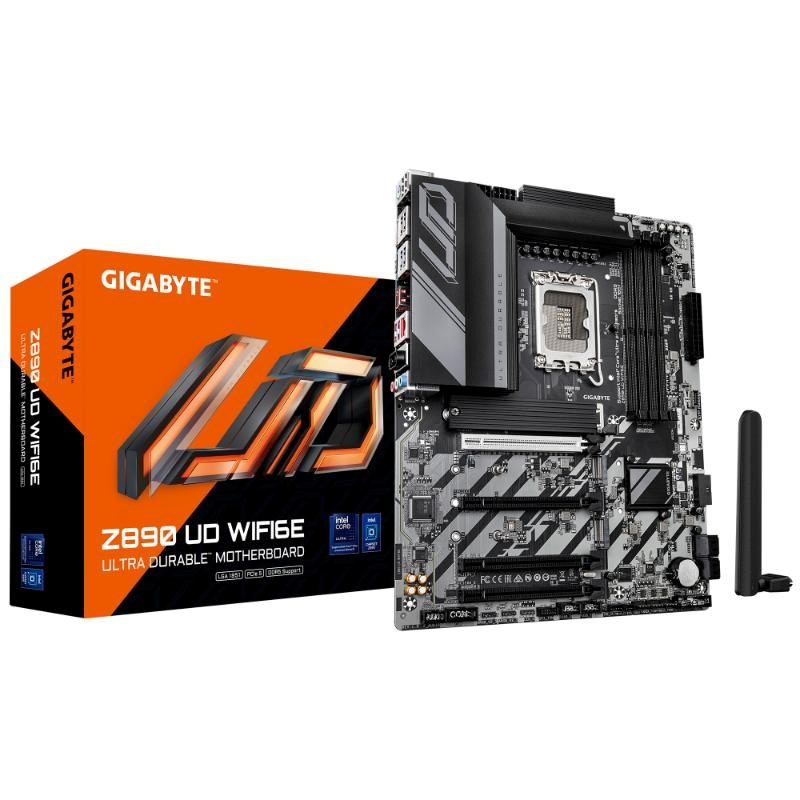GIGABYTE MB Sc LGA1851 Z890 UD WIFI6E,  Intel Z890,  4xDDR5,  1xDP,  1xThunderbolt,  WiFi4 