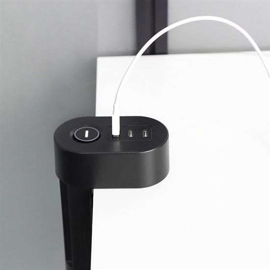Solight 3z + USB A+C přenosné stolní zásuvky,  2m,  černá,  USB rychlonabíječka 20W PD9 