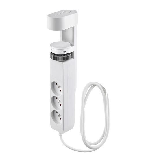 Solight 3z + USB A+C přenosné stolní zásuvky,  2m,  bílá,  USB rychlonabíječka 20W PD1 