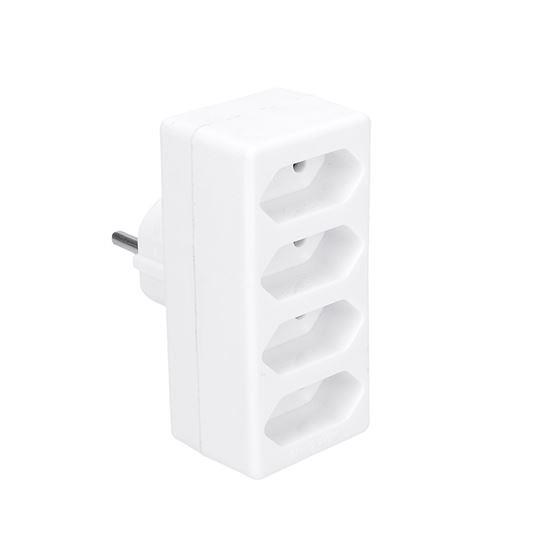 Solight rozbočka,  4x 2, 5A,  bílá1 