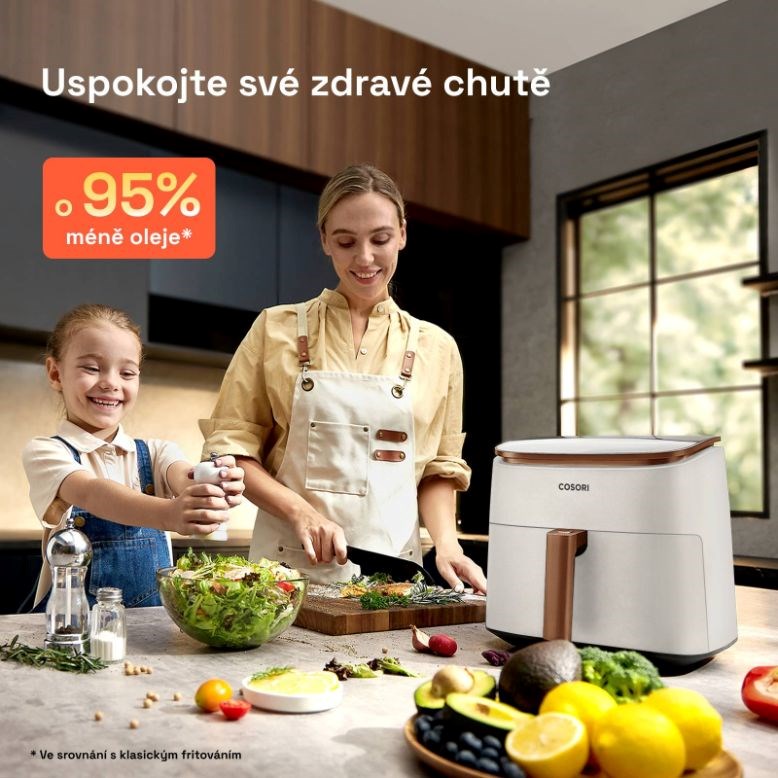 Cosori TurboBlaze Pro horkovzdušná fritéza 6.2l, bílá6 