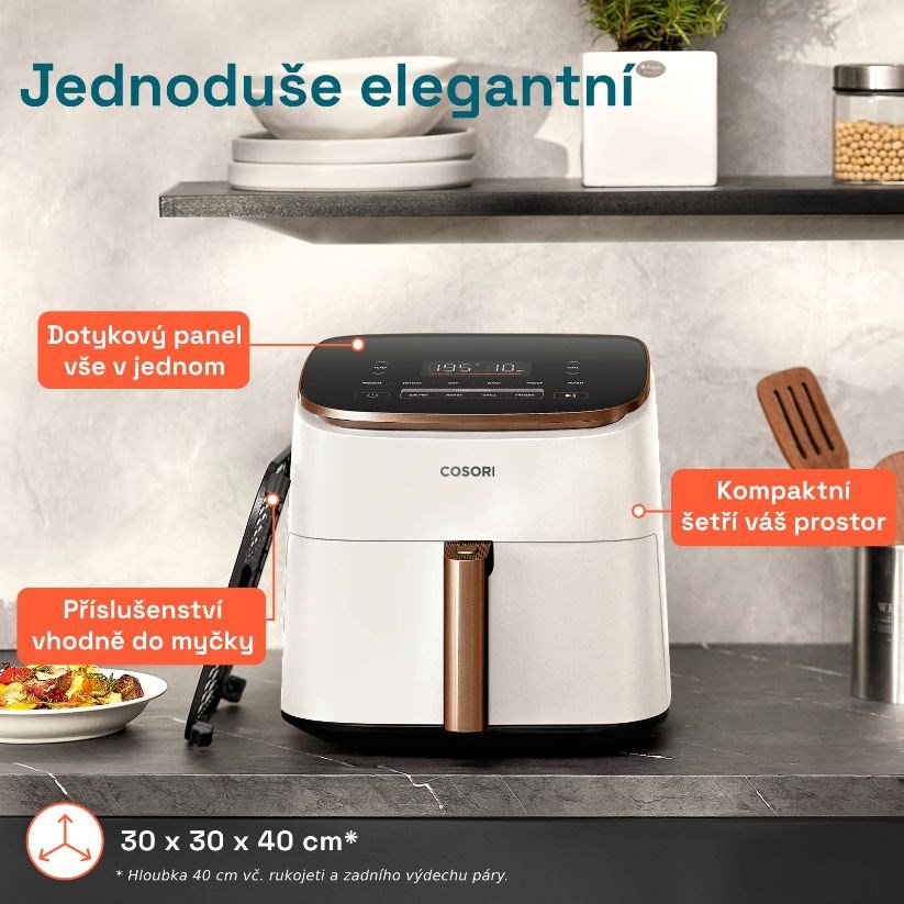 Cosori TurboBlaze Pro horkovzdušná fritéza 6.2l, bílá7 