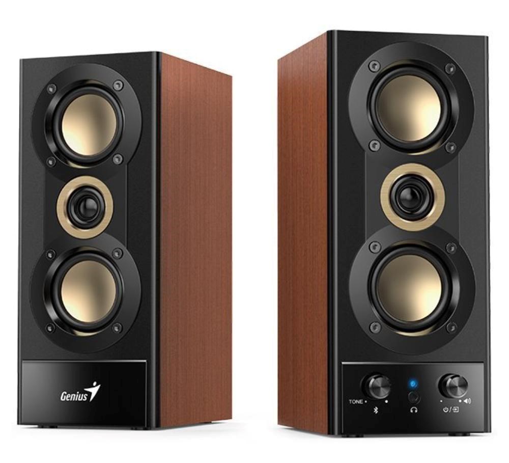 GENIUS reproduktory SP-HF800BT,  2.0,  20W,  Bluetooth,  3.5mm Jack,  dřevěné0 