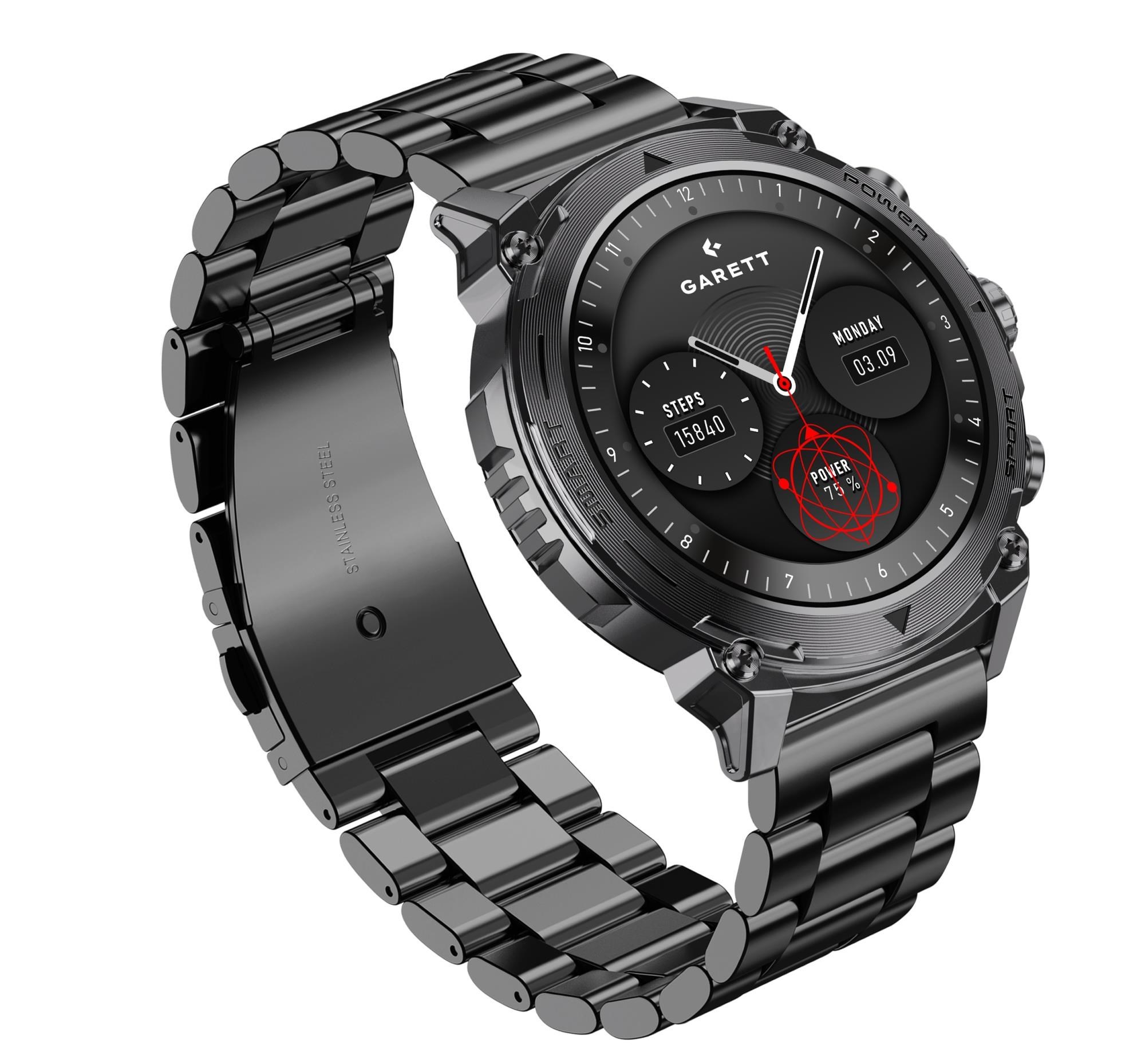 Garett Smartwatch Atom Black Steel2 