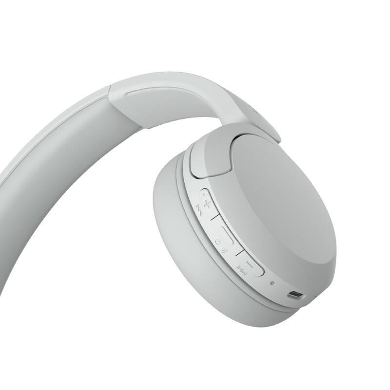Sony bezdrátová sluchátka WH-CH520,  EU,  bílá4 