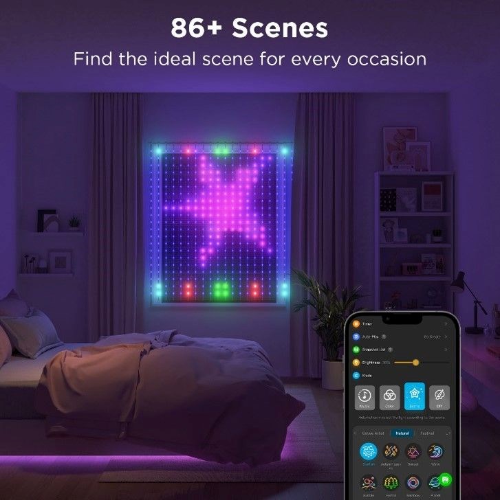 Govee Netflix RGBIC Curtain Light 400 LED - 1, 5 x 1, 5m8 