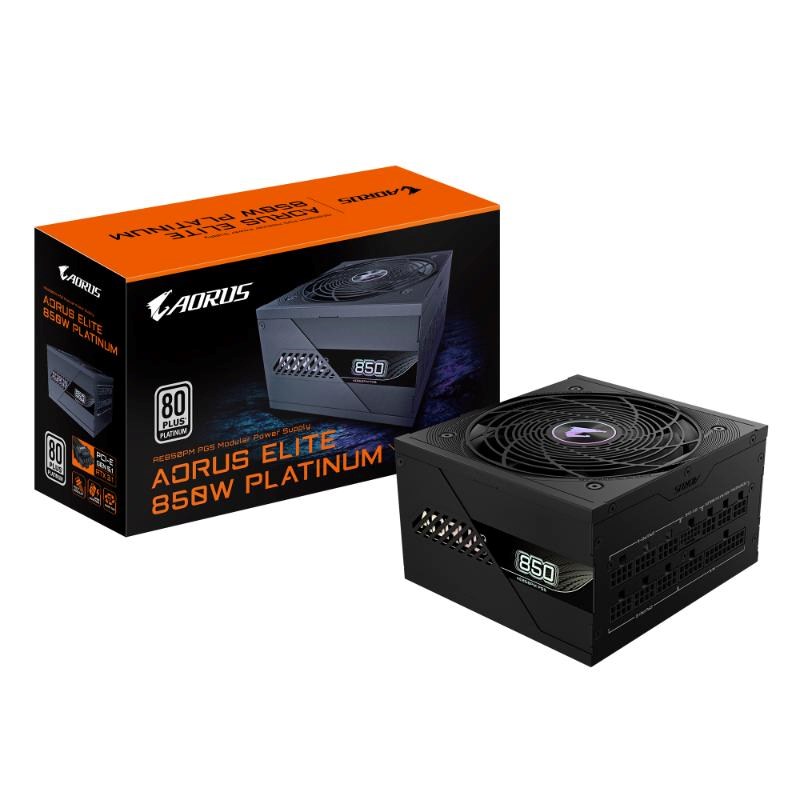 GIGABYTE zdroj AE850PM PG5,  850W,  80+ Platinum,  120mm fan,  černá0 