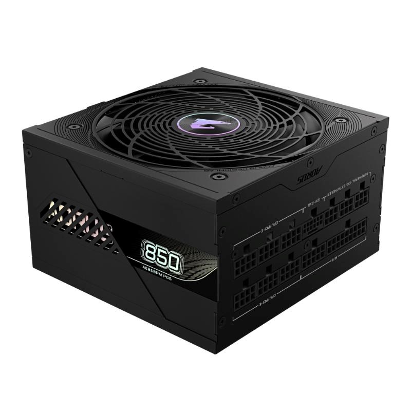 GIGABYTE zdroj AE850PM PG5,  850W,  80+ Platinum,  120mm fan,  černá3 