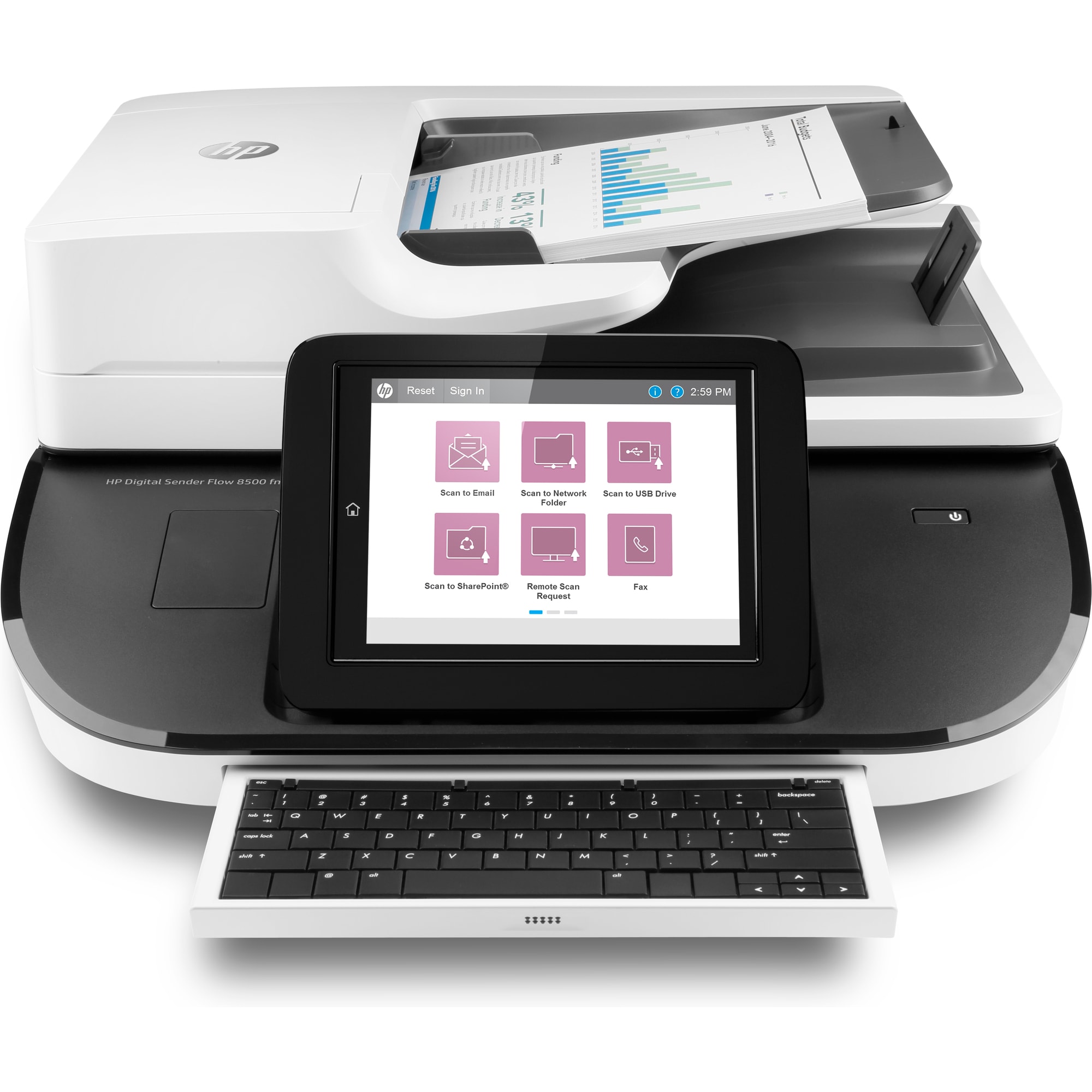 Skener HP Digital Sender Flow 8500 fn2 (A4,  600x600,  USB,  Ethernet,  podávač dokumentov)5 