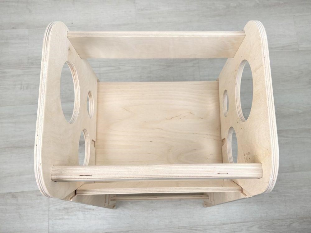 Rostoucí učící věž 3v1 Bublina Max 75 cm, přírodní (natur)2 
