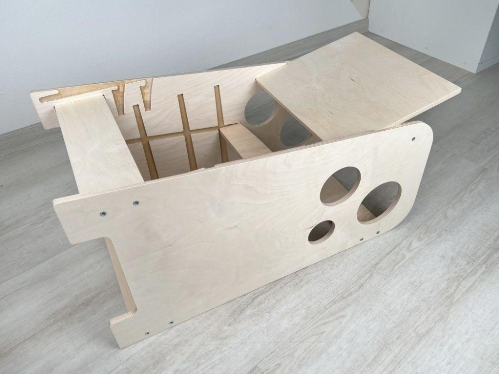 Rostoucí učící věž 3v1 Bublina Max 75 cm, přírodní (natur)4 