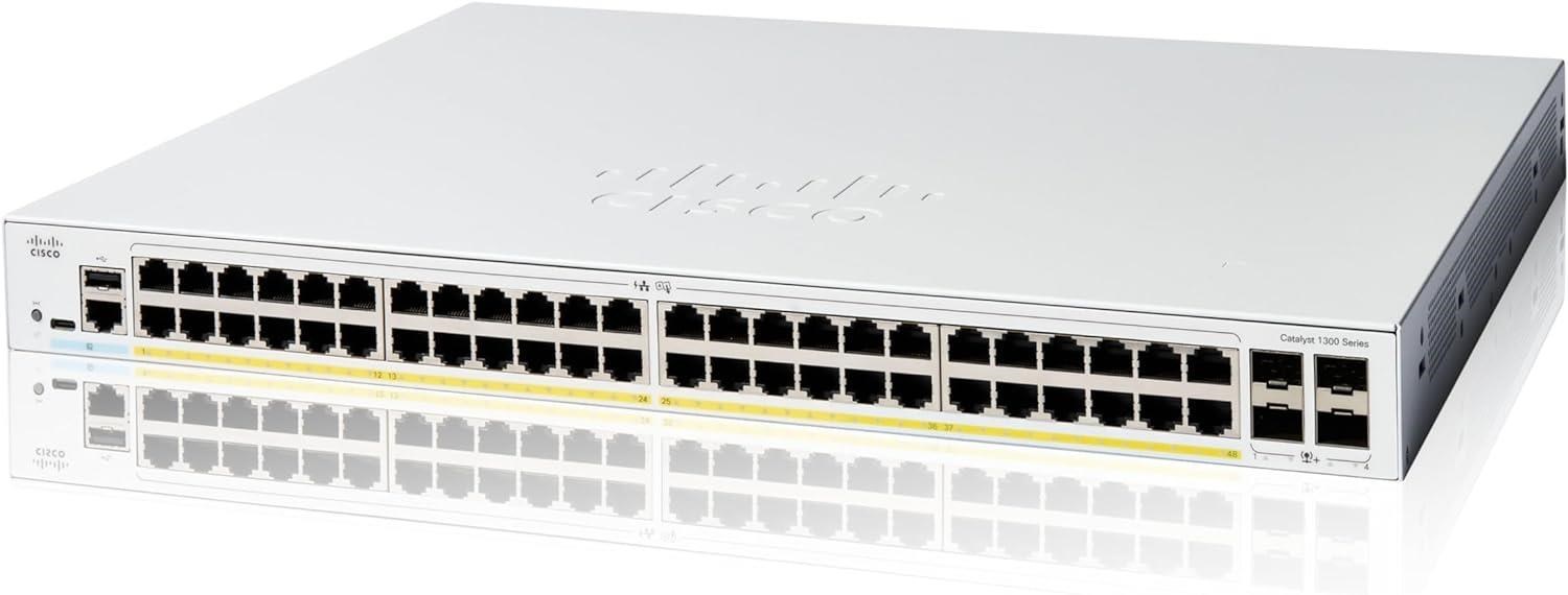 Cisco Catalyst switch C1300-48P-4G (48xGbE,4xSFP,48xPoE+,375W) - REFRESH0 