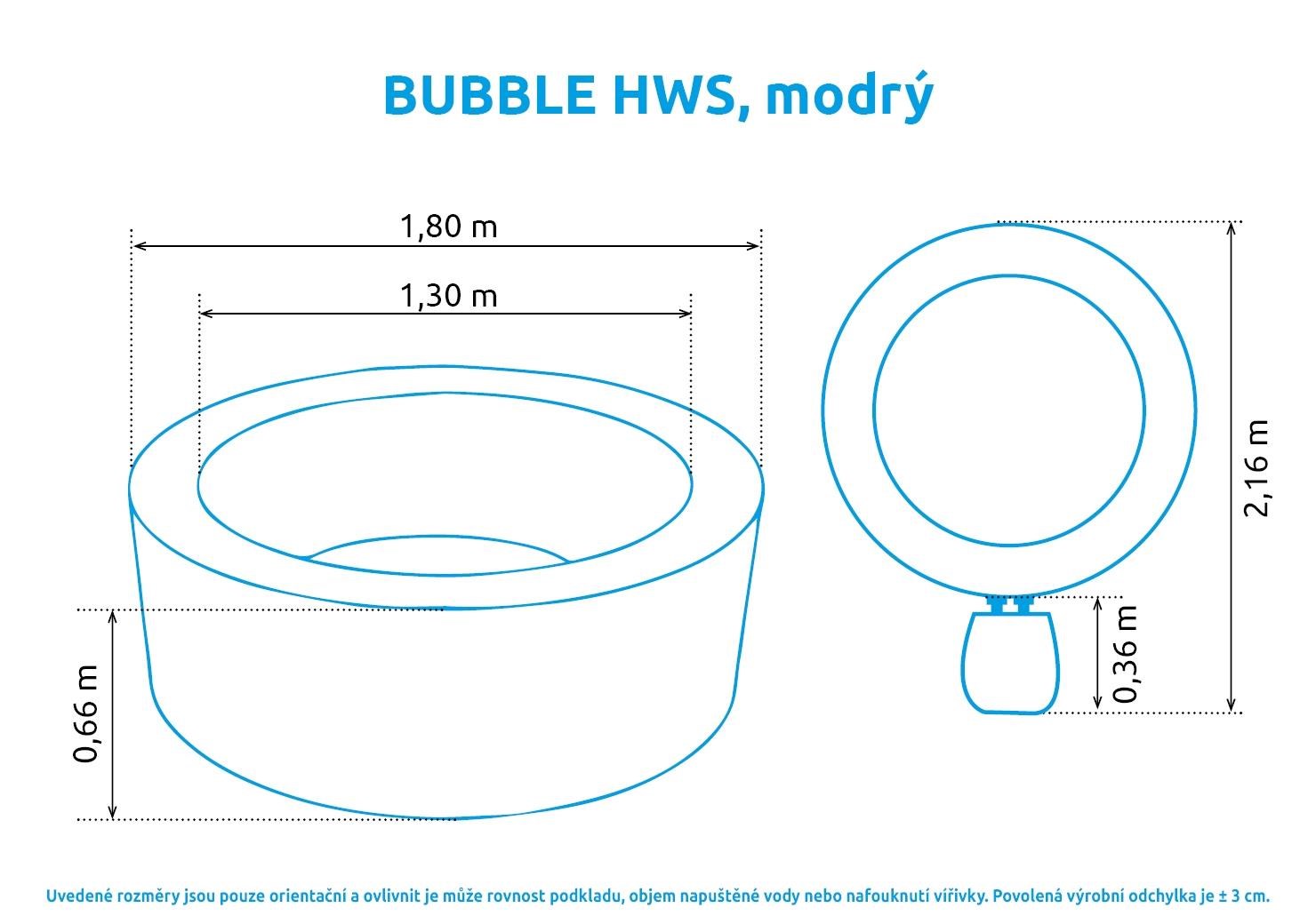 Marimex vířivý bazén Pure Spa - Bubble HWS,  modrý4 