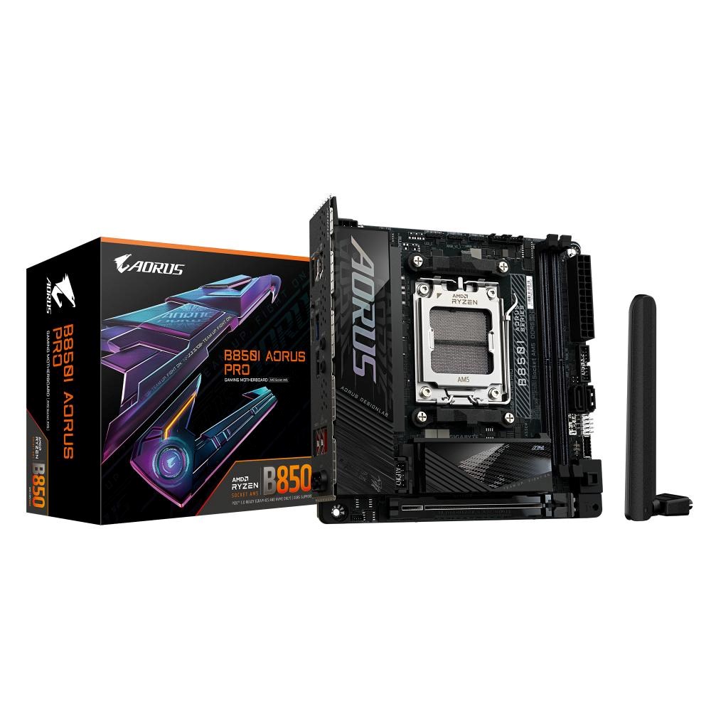 GIGABYTE MB Sc AM5 B850I AORUS PRO,  AMD B850,  2xDDR5,  1xHDMI,  WiFi,  Mini-ITX0 