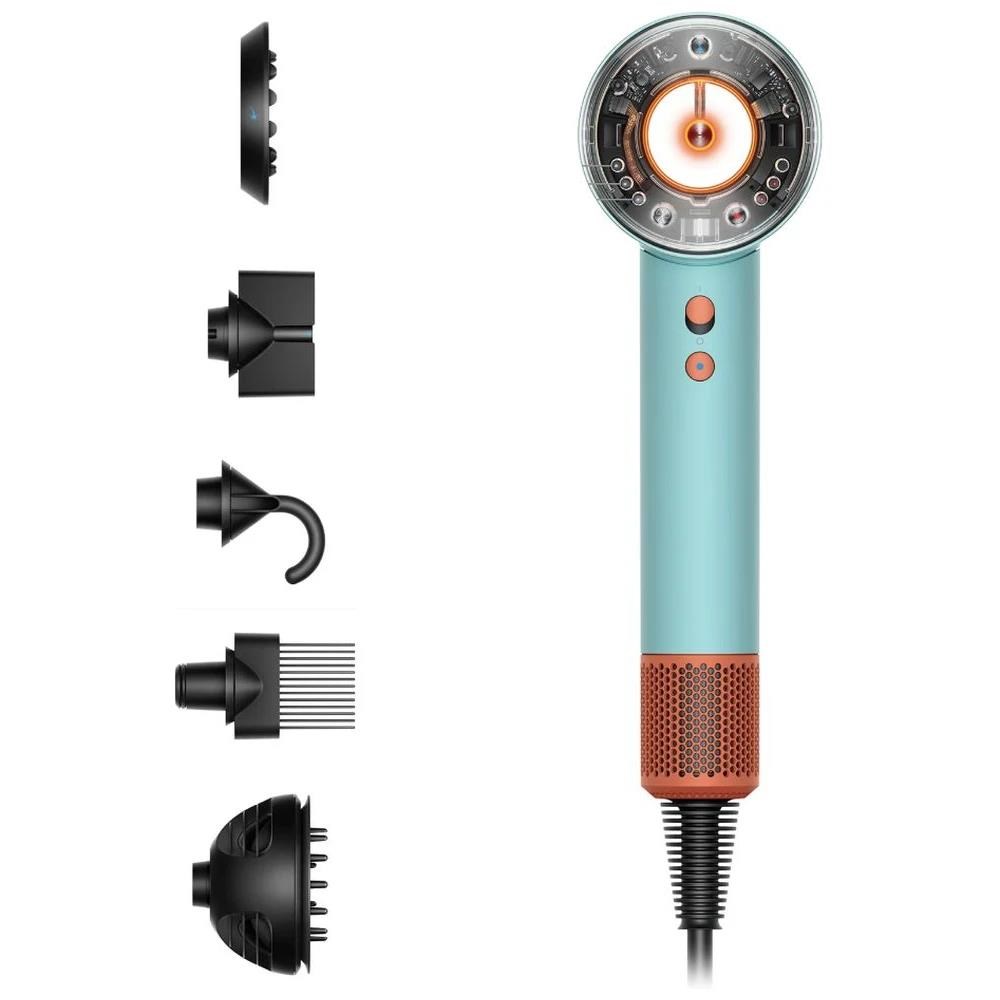 Dyson Supersonic Nural HD16 fén na vlasy, 1600 W, 3 rychlosti, 4 teploty, patina/topaz1 