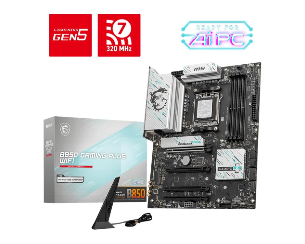 MSI MB Sc AM5 B850 GAMING PLUS WIFI,  AMD B850,  4xDDR5,  1xDP,  WiFi,  ATX0 