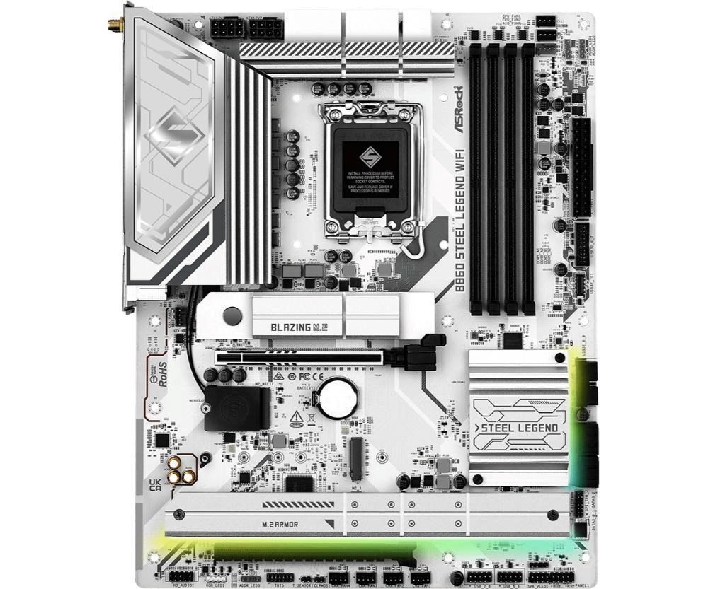 ASRock MB Sc LGA1851 B860 Steel Legend WiFi,  Intel B860,  4xDDR5,  1xThunderbolt,  1xDP,  1xHDMI,  WiFi,  ATX1 