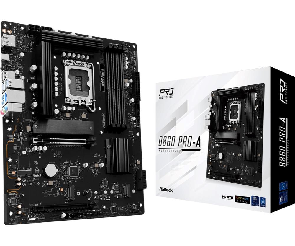 ASRock MB Sc LGA1851 B860 Pro-A,  Intel B860,  4xDDR5,  1xDP,  1xHDMI,  ATX0 