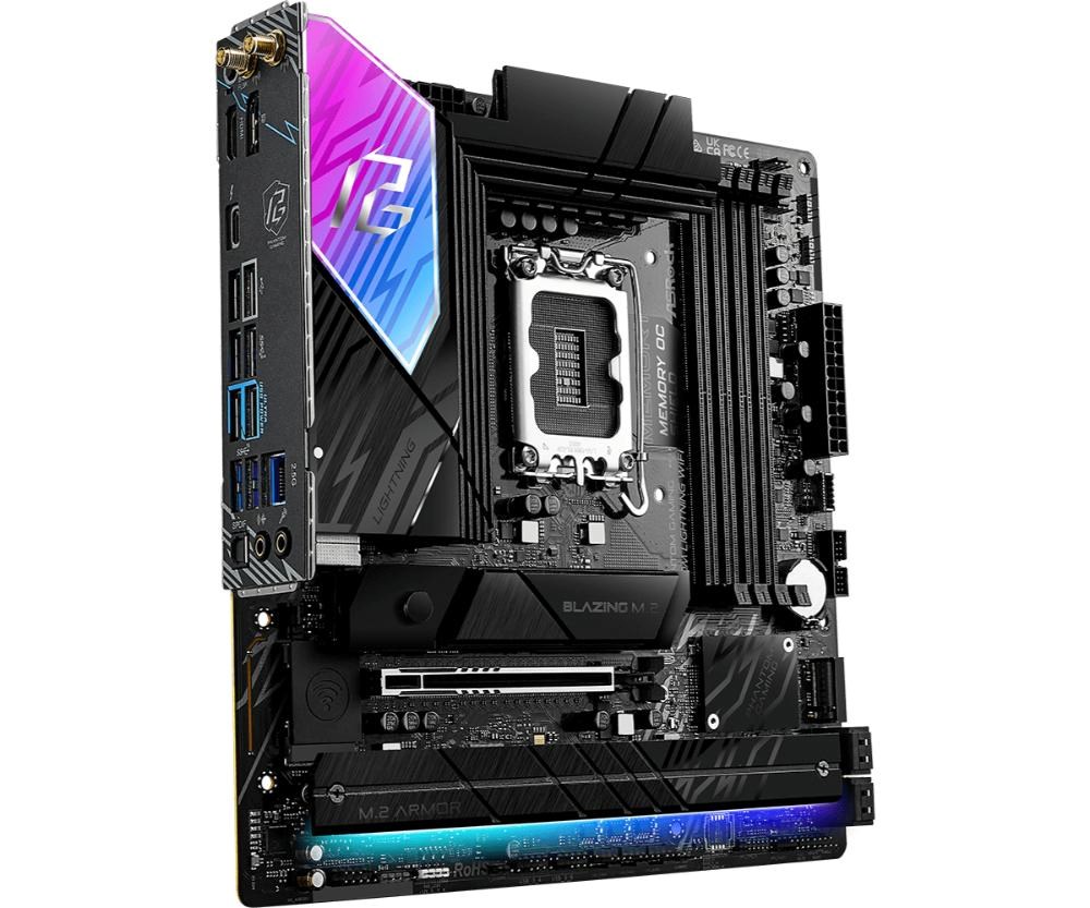 ASRock MB Sc LGA1851 B860M Lightning WiFi,  Intel B860,  4xDDR5,  1xThunderbolt,  1xDP,  1xHDMI,  WiFi,  mATX2 