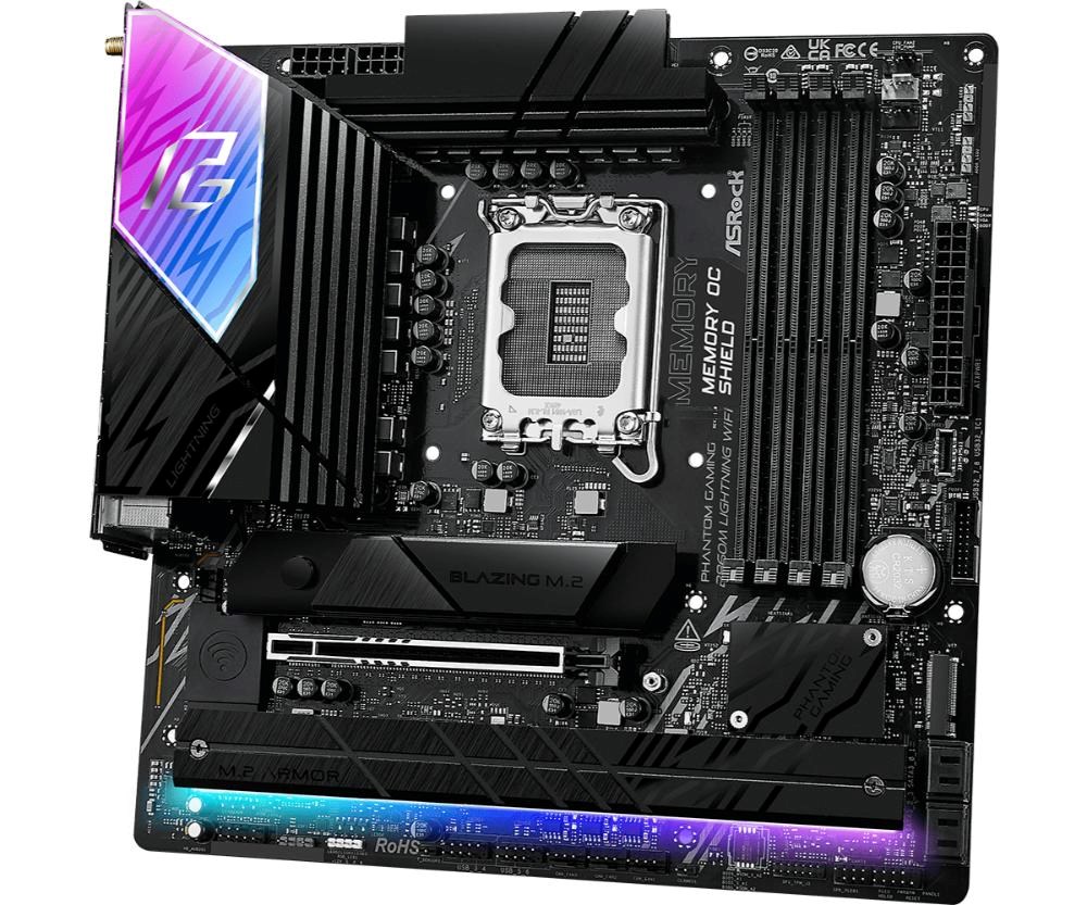 ASRock MB Sc LGA1851 B860M Lightning WiFi,  Intel B860,  4xDDR5,  1xThunderbolt,  1xDP,  1xHDMI,  WiFi,  mATX3 