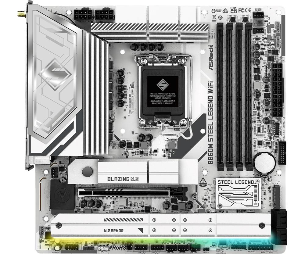 ASRock MB Sc LGA1851 B860M Steel Legend WiFi,  Intel B860,  4xDDR5,  1xThunderbolt,  1xDP,  1xHDMI,  WiFi,  mATX1 