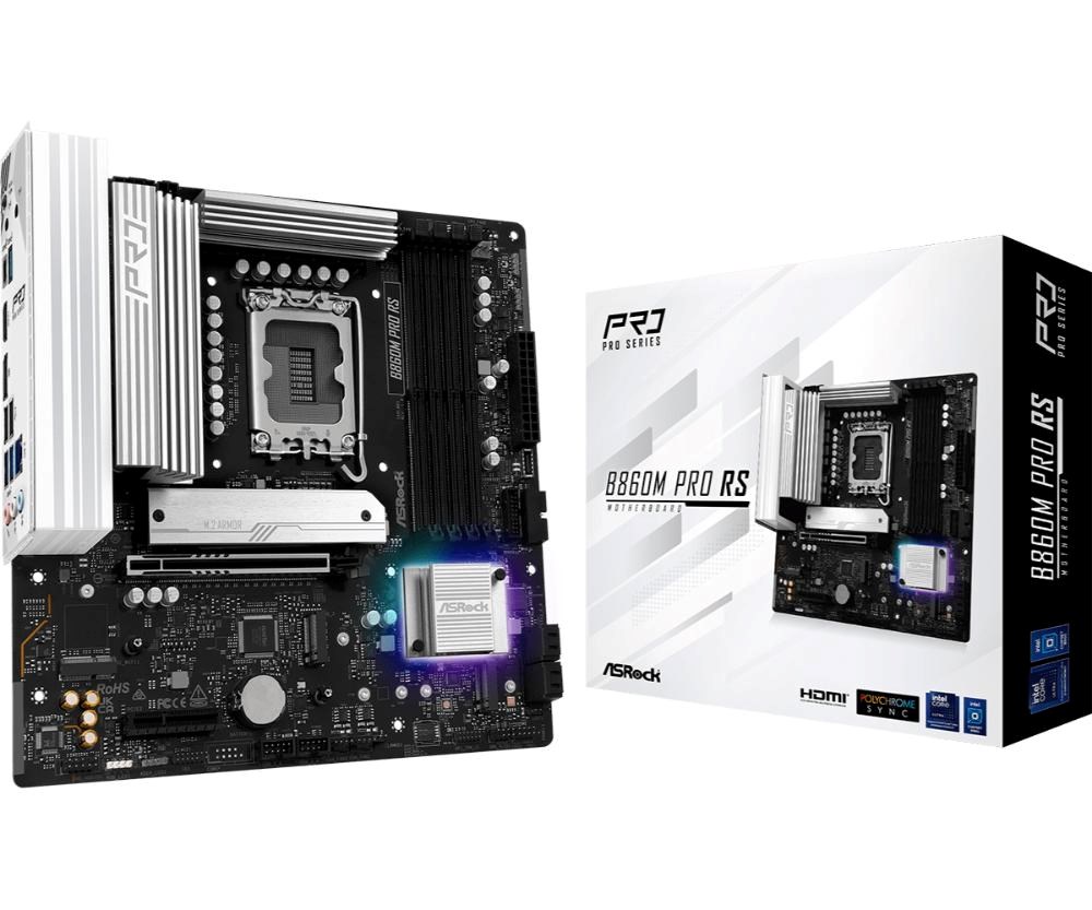 ASRock MB Sc LGA1851 B860M Pro RS,  Intel B860,  4xDDR5,  1xDP,  1xHDMI,  mATX0 