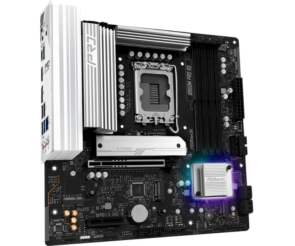 ASRock MB Sc LGA1851 B860M Pro RS,  Intel B860,  4xDDR5,  1xDP,  1xHDMI,  mATX2 
