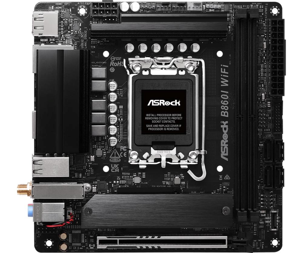 ASRock MB Sc LGA1851 B860I WiFi,  Intel B860,  2xDDR5,  1xDP,  1xHDMI,  WiFi,  Mini-ITX1 