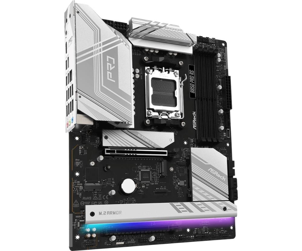 ASRock MB Sc AM5 B850 Pro RS, AMD B850, 4xDDR5, 1xUSB-C, 1xHDMI, ATX2 