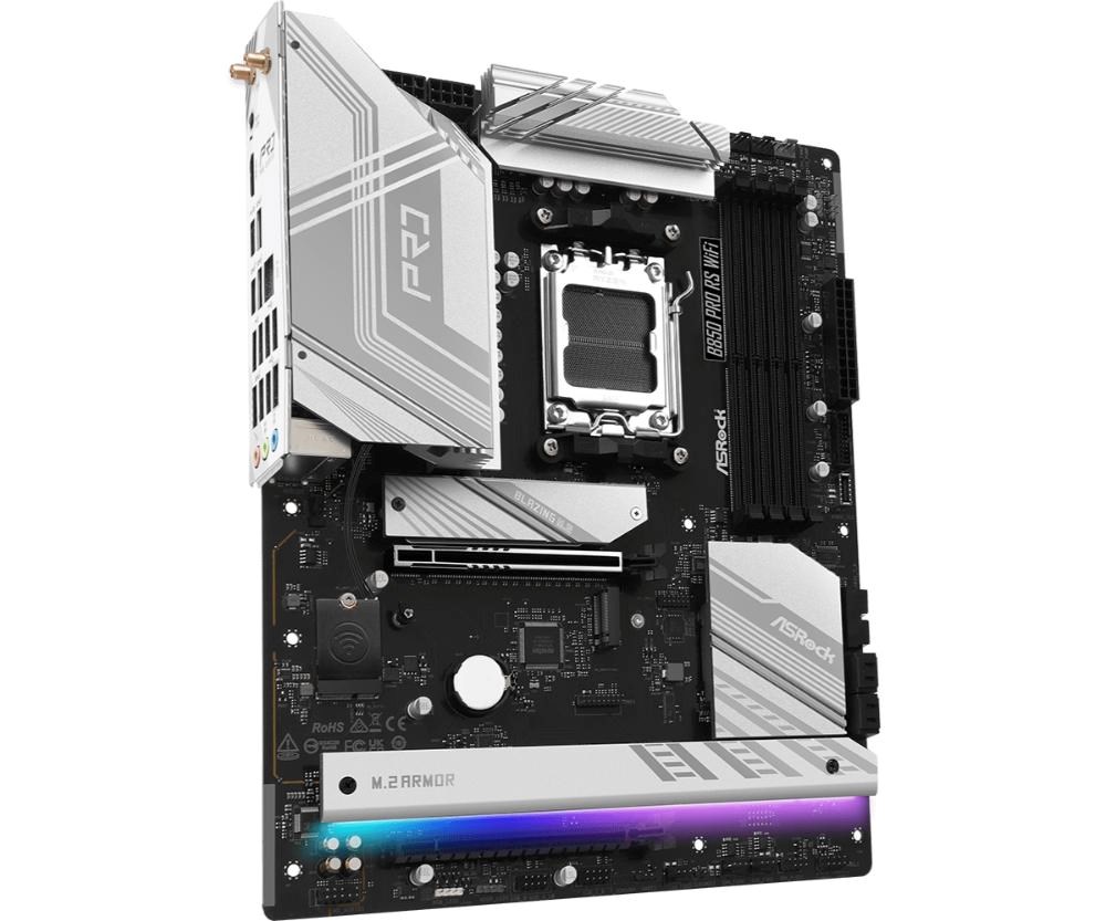 ASRock MB Sc AM5 B850 Pro RS WiFi,  AMD B850,  4xDDR5,  1xUSB-C,  HDMI,  WiFi,  ATX2 