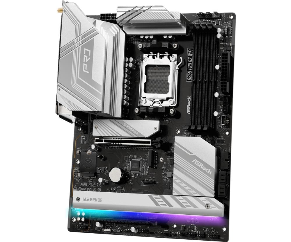 ASRock MB Sc AM5 B850 Pro RS WiFi,  AMD B850,  4xDDR5,  1xUSB-C,  HDMI,  WiFi,  ATX3 