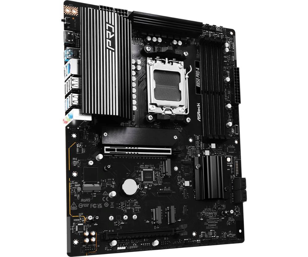 ASRock MB Sc AM5 B850 Pro-A,  AMD B850,  4xDDR5,  1xUSB-C,  HDMI,  ATX2 