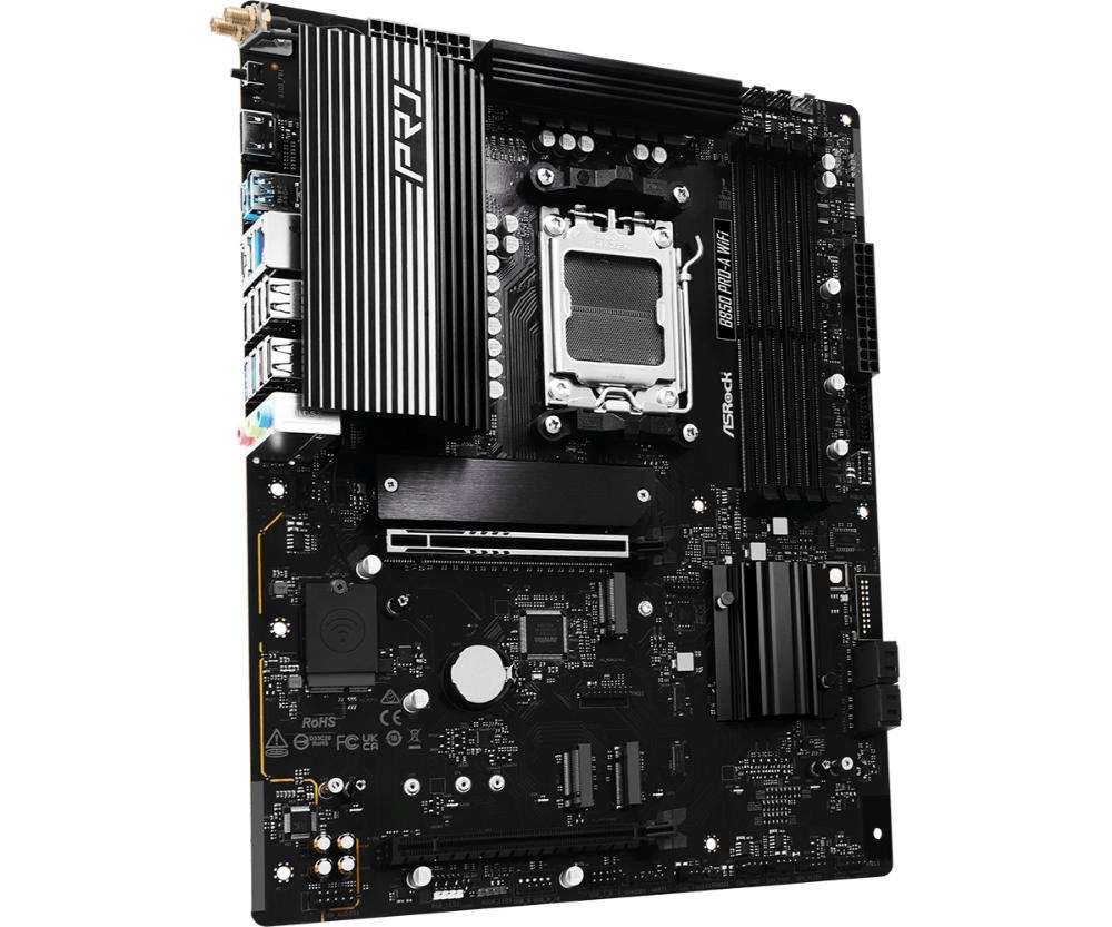 ASRock MB Sc AM5 B850 Pro-A WiFi,  AMD B850,  4xDDR5,  1xUSB-C,  1xHDMI,  WiFi,  ATX4 