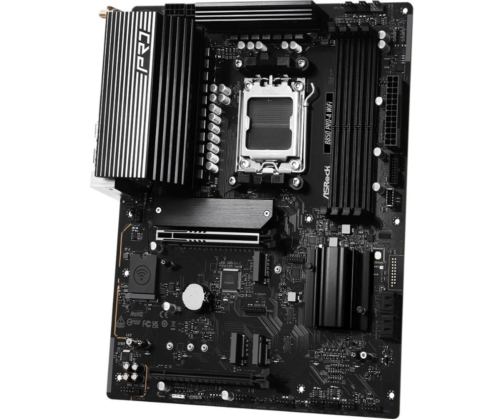 ASRock MB Sc AM5 B850 Pro-A WiFi,  AMD B850,  4xDDR5,  1xUSB-C,  1xHDMI,  WiFi,  ATX3 
